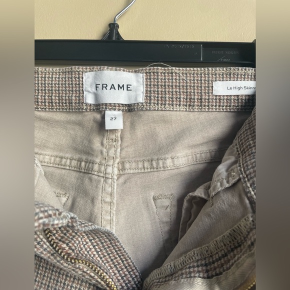 FRAME Le High Skinny plaid gingham jeans size 27 - Picture 6 of 11